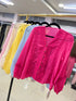 Cotton Lace Button Down Tops